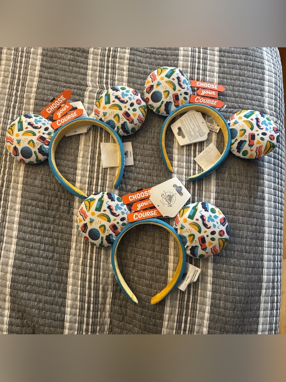 Disney Epcot Food & Wine Festival Mickey Ears (Set of 4)